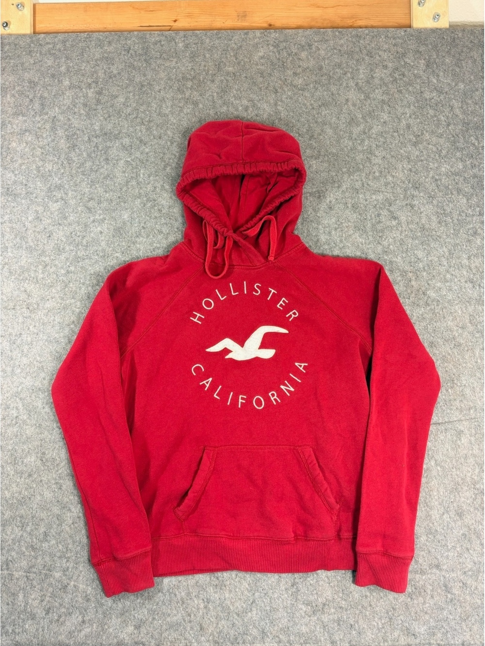 Y2K Hollister California red pullover hoodie Womens Large